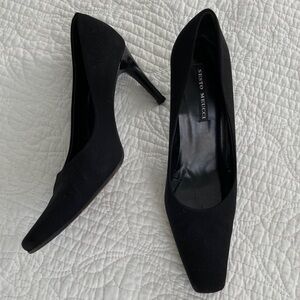 Sesto Meucci Classic Black Fabric Heels